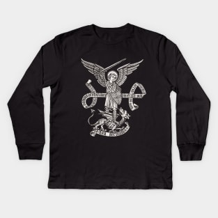 Saint Michael Archangel Kids Long Sleeve T-Shirt